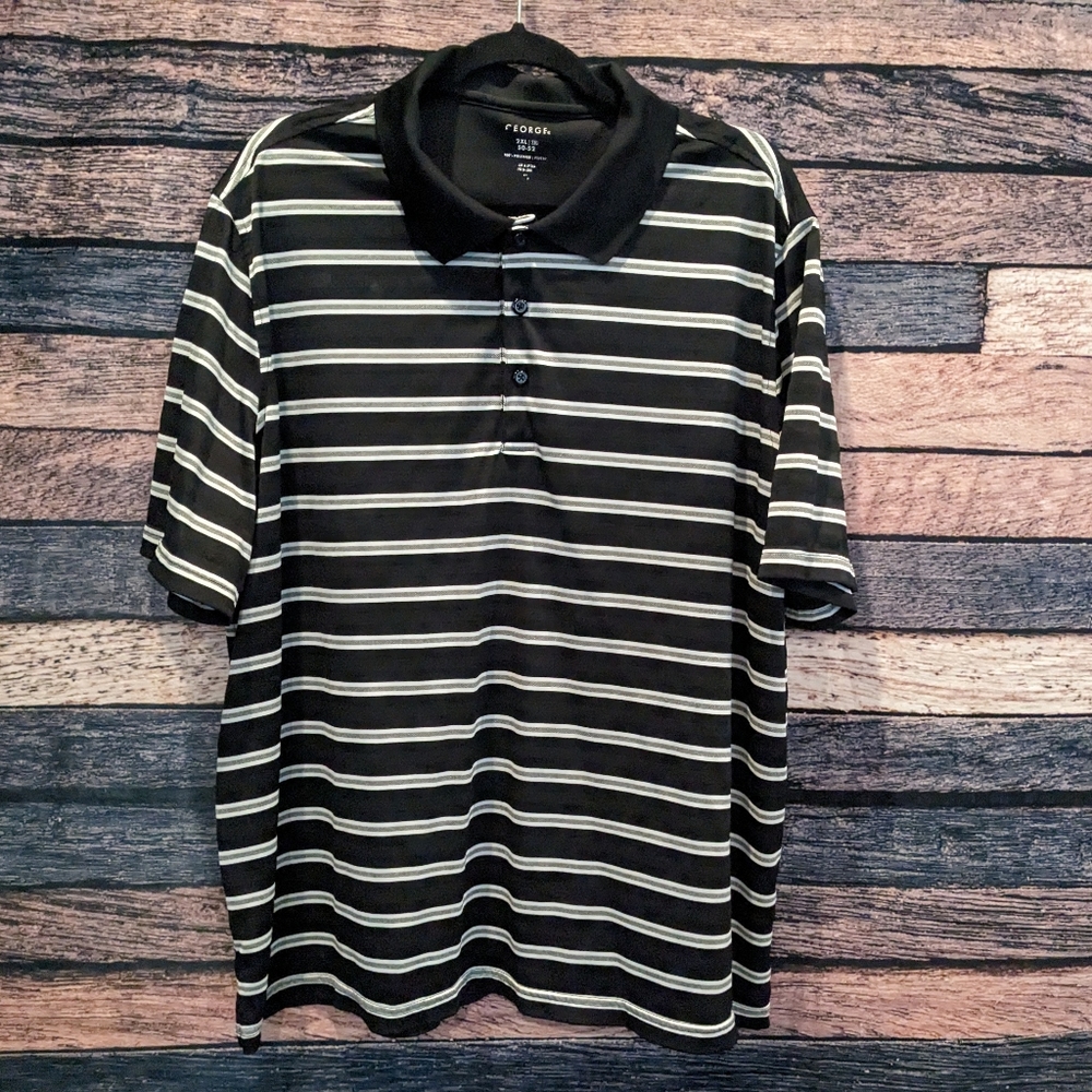 Short Sleeve Striped Polo